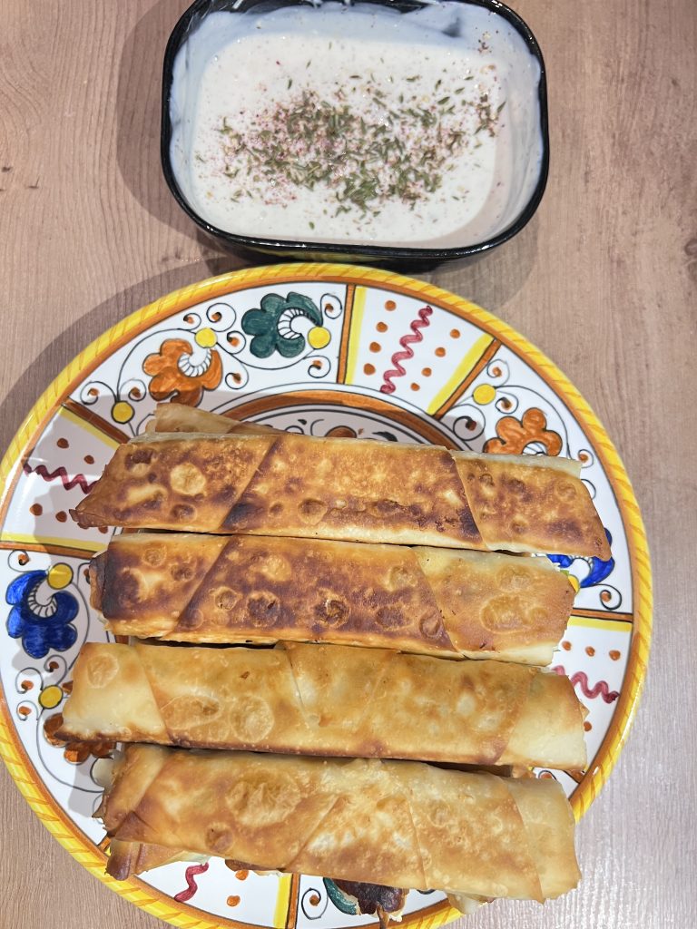 Borek cigars with feta and herbs