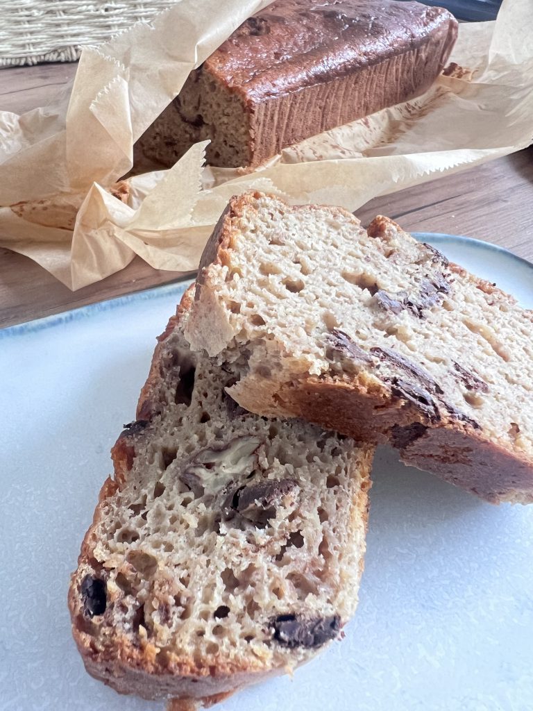 Banana Bread with Pecan & Chocolate recipe