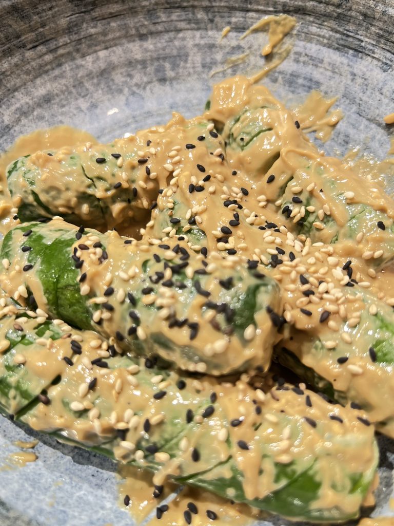 Japanese Cucumber Salad with Sesame Dressing